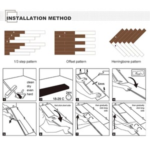 100% Environmentally Friendly Waterproof Wood Grain Interlocking Tiles Interlock <strong>Click</strong> <strong>Vinyl</strong> Spc <strong>Flooring</strong> - Product Image 5
