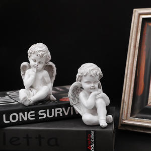 Adornos Creativos <span class=keywords><strong>de</strong></span> Cupido <span class=keywords><strong>para</strong></span> Sala <span class=keywords><strong>de</strong></span> Estar o Dormitorio, Decoración <span class=keywords><strong>de</strong></span> Estilo Europeo, Artesanía <span class=keywords><strong>de</strong></span> Resina Pintada a Mano, <span class=keywords><strong>Escultura</strong></span> <span class=keywords><strong>de</strong></span> Ángel Pequeño - Product Image 6