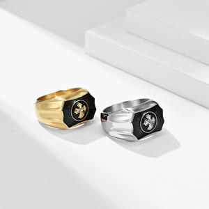 Anillo de acero inoxidable de estilo europeo y americano para hombre, <span class=keywords><strong>accesorios</strong></span> de manos con personalidad para rezar - Product Image 3