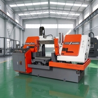 Scie à ruban horizontale automatique AS430TL pour la découpe d'acier, avec moteur de 5,5 kW, engrenage, capacité de coupe 430x720 mm