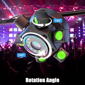 WUZSTAR 6-Arm Moving Head <strong>DJ</strong> Lights 150W RGBW LED DMX512 Sound Activated Remote <strong>Control</strong> for Wedding KTV Bar &amp; Club - Product Image 3