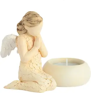 polyresin Light of Life (Angel) Figurine Tealight Candle Holder