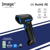 Escáner de Código de Barras Inalámbrico 2.4G, Lector de Códigos QR 1D 2D, Escáner de Mano USB para Comercio Minorista y Supermercados