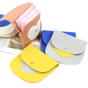 Pochette de rangement pour serviettes hygiéniques, réutilisable, en cuir PU, porte-tampons, pochette de soins féminins, sac de voyage pour serviettes menstruelles - Product Image 1