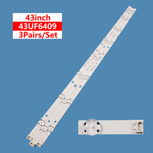 Striscia <span class=keywords><strong>LED</strong></span> <span class=keywords><strong>per</strong></span> <span class=keywords><strong>Retroilluminazione</strong></span> <span class=keywords><strong>TV</strong></span> 8 <span class=keywords><strong>LED</strong></span> UF64_UHD, Barra <span class=keywords><strong>LED</strong></span> <span class=keywords><strong>per</strong></span> <span class=keywords><strong>TV</strong></span> LG Innotek Direct 43 Pollici UHD, Modelli 43UH610V 43UH6030 43LH5700 43LH60FHD - Product Image 1