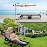Chaise longue pliante surdimensionnée rembourrée au design moderne avec structure en acier inoxydable pour salon et extérieur – Idéale pour adultes