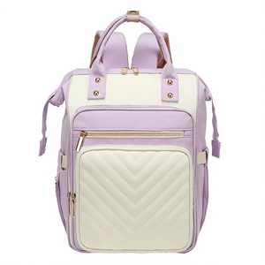 Colortravel Fashion Portable Polyester Diaper <b>Backpack</b> <b>Large</b> Capacity Waterproof Travel Insulated Pockets Baby Care All Seasons - Product Image 4