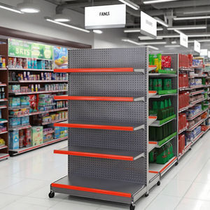 Étagère de supermarché en métal à prix d'usine, présentoir personnalisé en acier pour épicerie, étagère de magasin - Product Image 6