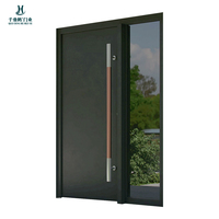 Porte d'entrée pivotante design moderne en aluminium moulé sur mesure, porte de sécurité pour villa, appartement et cave à vin