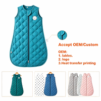 Sac de couchage bébé anti-chocs en coton avec fermeture éclair, motifs colorés, étiquette personnalisée, expédition rapide pour les détaillants internationaux