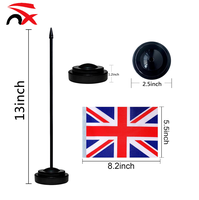 Drapeau de table promotionnel 14*21cm, bannière décorative en plastique noir, impression numérique, polyester, drapeau du Congo