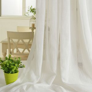 Các Nhà Sản Xuất Cung Cấp <span class=keywords><strong>Sheer</strong></span> Rèm Cửa Hiện Đại Đơn Giản Trắng Vải Tuyn Rèm Cửa Phòng Khách Sọc Vải Tuyn Linen Rèm Vải - Product Image 4