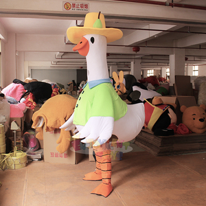 Venta al por mayor personalizable pato en forma <span class=keywords><strong>de</strong></span> felpa mascota disfraces suave y ideal para eventos Navidad Pascua eventos casco Guangzhou - Product Image 3