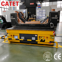 Chariot électrique à rail de 40 tonnes, véhicule sur rail stable pour le transport de marchandises finies en atelier
