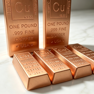 ทองแดงแท่งบริสุทธิ์ 999 (C11000) หนึ่งปอนด์  ธาตุทองแดงในตารางธาตุ  น้ำหนัก 16 ออนซ์ 454 กรัม  แท่งทองแดงแข็ง  ใช้เป็นที่กดกระดาษ - Product Image 1