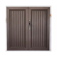 Porte extérieure en aluminium décorative Antique traditionnelle avec serrure à empreinte digitale