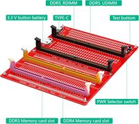 Testeur de mémoire RAM DDR3 DDR4 DDR5 RDIMM UDIMM avec indicateurs LED, carte de diagnostic pour ordinateur de bureau, matériau PVC, en stock