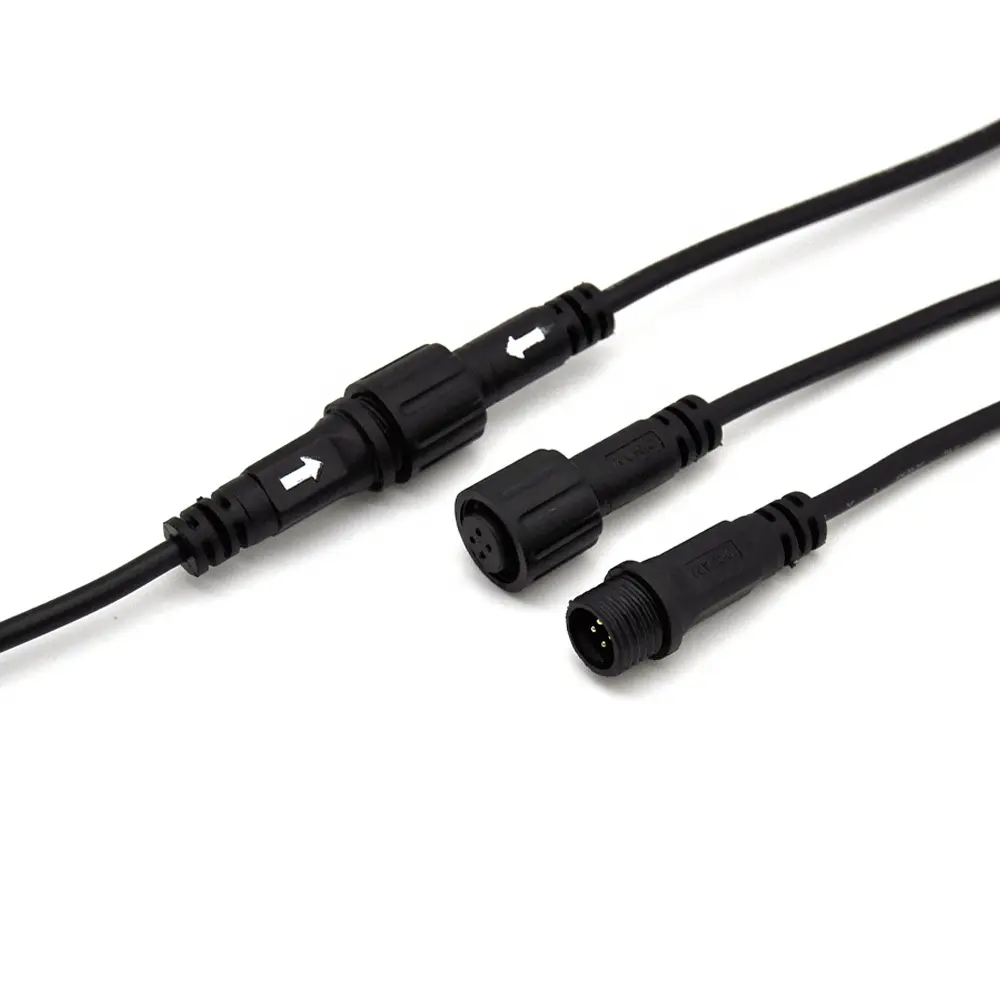 Cabo de extensão para motor de bicicleta elétrica, conector à prova d'água fêmea para macho, cabo de 9 pinos para motor de bicicleta elétrica Bafang Shengyi