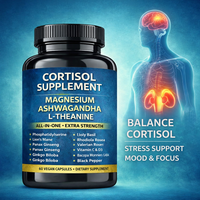 Complément Herbal de Soutien au Cortisol Marque Blanche – 60 Capsules Végétaliennes avec CLA, Extrait de Thé Vert, Magnésium – Service OEM