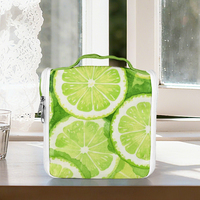 Sac de toilette en toile à motif anime personnalisé, vente en gros du fabricant, trousse de maquillage de voyage durable