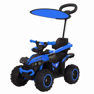 Scooter Eléctrico Infantil de 6V en Oferta, Cochecito para Bebés, Auto de Paseo para Niños <span class=keywords><strong>3</strong></span> en 1 para Niños de 1 a 7 Años con Mango de Empuje y Capota - Product Image 3