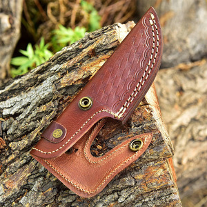 Handmade Outdoor <b>Leather</b> Knife Sheath Secure Belt Holder High Quality Wholesale Handmade Genuine <b>Leather</b> Knife Sheath - Product Image 6