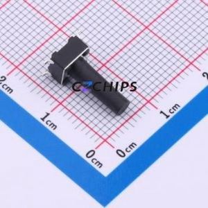 TS-1102S-C-U-B Tactile Switch SMD-4P,6x6mm Switch Single Pole Single Throw Round Button 2.6N Vertical Mount - Product Image 1