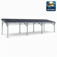 Système de montage de carport solaire commercial à grande échelle H2 Solar, structure en acier multi-baies pour parking