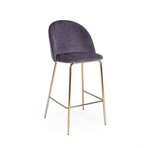 Tabourets hauts <span class=keywords><strong>de</strong></span> siège en tissu <span class=keywords><strong>de</strong></span> velours <span class=keywords><strong>de</strong></span> haute qualité <span class=keywords><strong>de</strong></span> mode moderne <span class=keywords><strong>chaise</strong></span> <span class=keywords><strong>de</strong></span> <span class=keywords><strong>bar</strong></span> <span class=keywords><strong>de</strong></span> meubles avec pieds en métal - Product Image 2