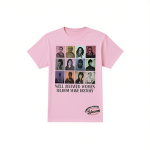 T-Shirt da Donna Blossom a Maniche Corte con Stampa Femminista, 100% Cotone Jersey, Vestibilità Regolare, per Tutte le Stagioni, Abbigliamento Casual - Product Image 1