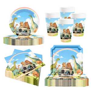 Platos de Papel de Dinosaurio DAMAI, Decoraciones Desechables para Fiesta de Dinosaurios, Suministros para Fiestas, Vajilla para Fiesta de Cumpleaños, Juego para 8 Personas - Product Image 6