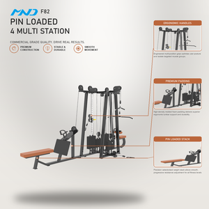 เครื่องออกกำลังกายแบบมัลติสเตชั่น <span class=keywords><strong>4</strong></span> สถานี รุ่นใหม่ MND Fitness สำหรับการฝึกความแข็งแรง เหมาะสำหรับคลับฟิตเนสขนาดใหญ่ คุณภาพระดับมืออาชีพ ทนทาน - Product Image 1