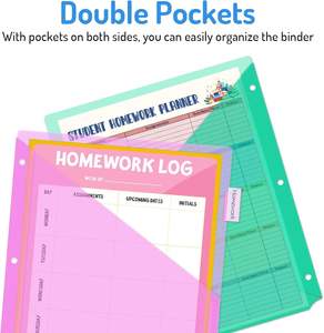 מחיצות לתיקייה עם שני כיסים, 8 טאבים, לקלסר 3 טבעות, רב צבעוני, סט של 1, דגם Forvencer 8 - Product Image 3