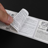 Autocollants pelables multicouches à forte adhérence, vinyle, finition lisse et plate, étiquettes pour produits en conserve/bouteilles
