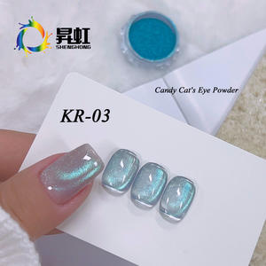 SH 3D titanio Ojo de Gato Azul Polvo de uñas láser polarizado camaleón pigmento de ojo de gato para imán de Arte de uñas - Product Image 4