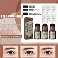 Kit de pochoirs pour sourcils EELHOE, poudre à sourcils naturelle, tampon pour sourcils, longue tenue, imperméable, outil de maquillage rapide et facile, vente en gros OEM ODM