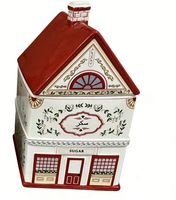 Pot de rangement en céramique personnalisé en forme de village pour café, thé, bonbons et biscuits, idéal pour la maison et la cuisine