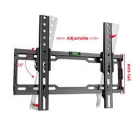Soporte de TV LCD LED Delgado hecho en fábrica, soportes de TV fijos de acero montados en la pared para uso en la oficina