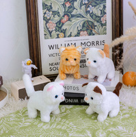 Jouet en peluche chaton électrique pour enfants, rembourré en coton PP, qui rampe et miaule – Cadeau d'anniversaire idéal pour bébés, unisexe