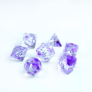 Dés polyédriques transparents bicolores, directement de l'usine, options personnalisées de haute qualité et multicolores pour <span class=keywords><strong>les</strong></span> jeux de table - Product Image 1