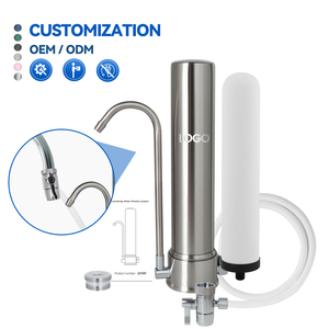 QING YUAN QY10P CE Stainless Steel Countertop Water Filter System 2 Stage <strong>Ceramic</strong> and Carbon Food Grade Faucet <strong>Purifier</strong> - Product Image 1