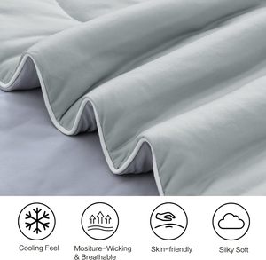 Piumino Rinfrescante Lavabile, Coperta Queen Size <span class=keywords><strong>per</strong></span> Chi Soffre il Caldo, Biancheria da Letto <span class=keywords><strong>per</strong></span> Tutte le Stagioni <span class=keywords><strong>per</strong></span> Mantenersi Freschi Durante la Notte - Product Image 2