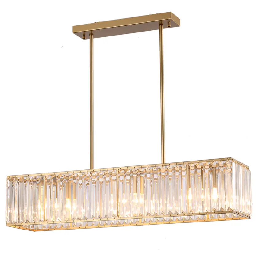 good quality new design luxury steel gold modern crystal parts for chandelier for designer kitchen dinning room