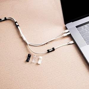 Clips de câble transparents autocollants, organisateur de câbles, clips de maintien de câbles, lot de 25 pièces, pince à câble, rangement de câbles en plastique - Product Image 6