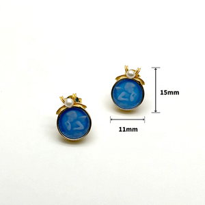 Heizun 2023 Antique Court Style Vintage Femme Bijoux Reine <span class=keywords><strong>Camée</strong></span> Broche Pins Nature <span class=keywords><strong>Agate</strong></span> boucle d'oreille - Product Image 5