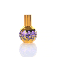 Vente en gros de flacons de parfum arabes vintage portables miniatures de 10 ml, flacons en verre à bille pour huile essentielle