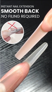 MyBeautyNails 2025 nuova forma doppia per unghie 15 taglie senza deposito cuticole Ultra Extra sottile costruzione Gel Popit Sandwich Nail doppia forma - Product Image 3