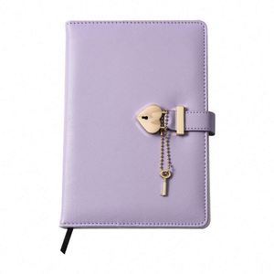 <b>Journal</b> Secret Gift Heart Shaped Lock Diary Pu Leather Hardcover A5 Printed Planner Notebook - Product Image 3