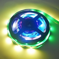 Bande LED RGB adressable SMD5050 DC12V 30 LED 30 Pixels/M 1 LED 1 Coupure Signal de reprise par point de rupture Continuité sans coupure Effets dynamiques