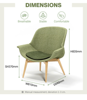 Fauteuil de bureau surdimensionné au Design nordique moderne, mobilier de bureau, de Hall d'entrée, de bureau, d'accent, fauteuil de salon
